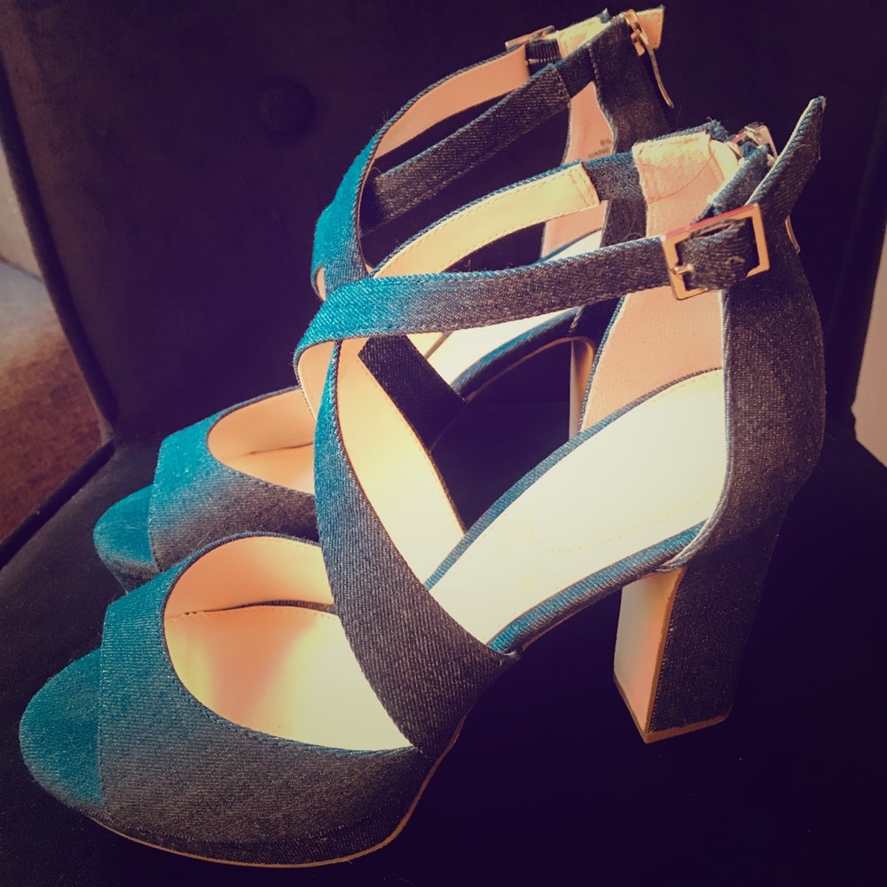 DENIM  HEELS
